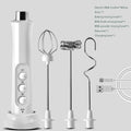 Wireless Rechargeable Electric Milk Frother - 3 Speeds, Handheld Foam Maker for Latte, Cappuccino, Hot Chocolate - USB Rechargea