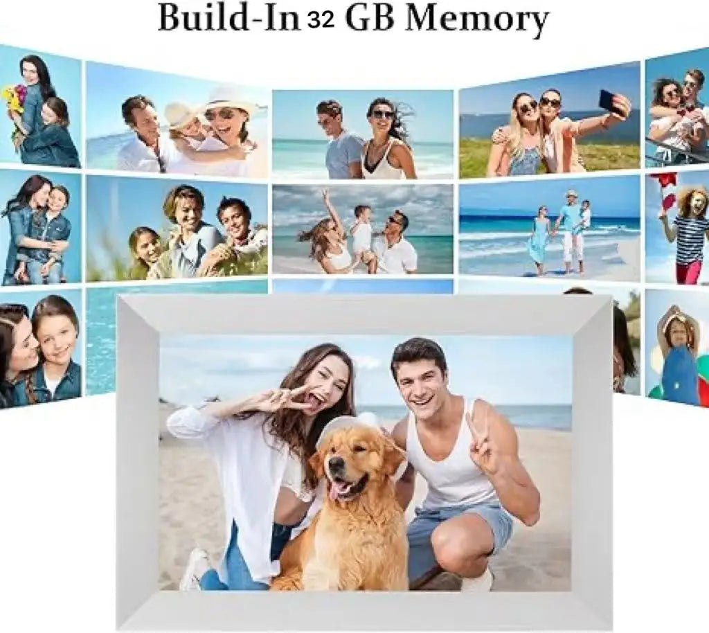 Frameo Digital Photo Frame,10.1 Inch WiFi Smart Digital Picture Frame with HD IPS Touch Screen,Auto-Rotate,Send Pictures from An