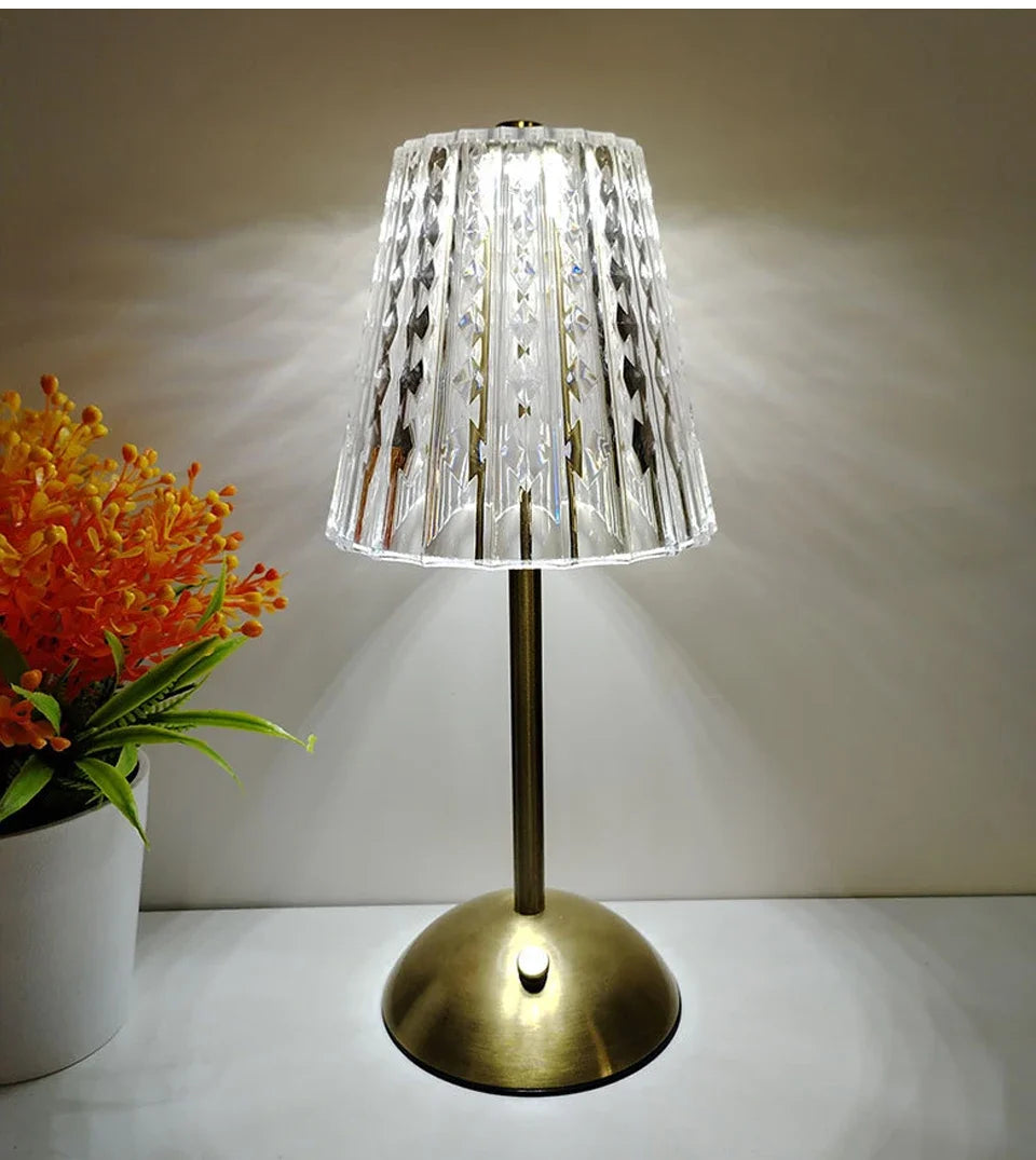 LED Touch Sensor Table Lamp – Dimmable, Rechargeable Wireless Night Light for Bedroom & Bar