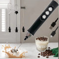 Electric Milk Frother – 3 Speeds, USB Rechargeable, Handheld