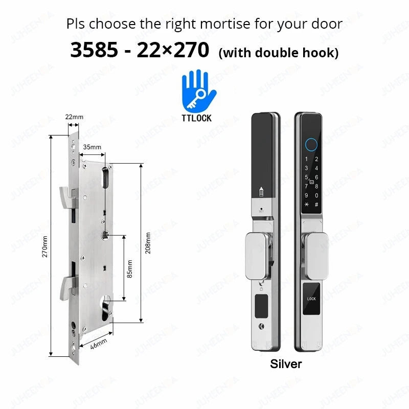 Smart Waterproof Sliding Door Lock with Bluetooth App Control