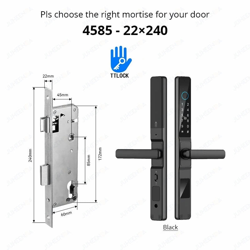 Smart Waterproof Sliding Door Lock with Bluetooth App Control