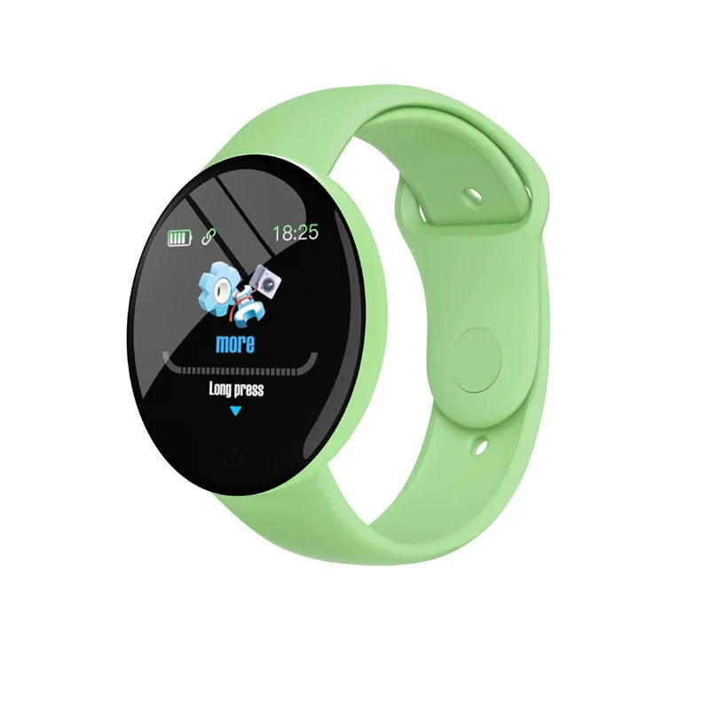 D18 Circular Smart Watch – Bluetooth Fitness Tracker with Activity & Call Notifications