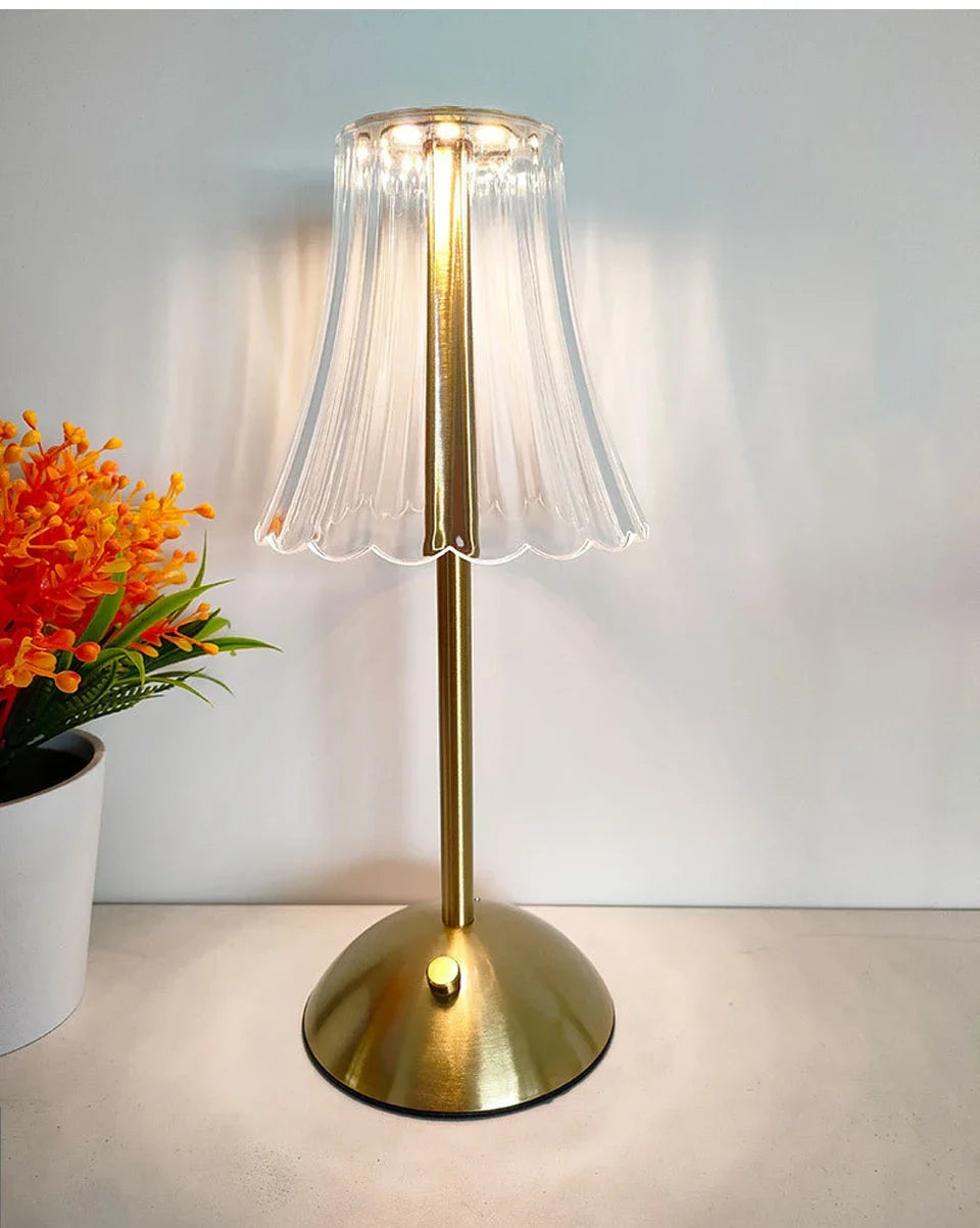 LED Touch Sensor Table Lamp – Dimmable, Rechargeable Wireless Night Light for Bedroom & Bar