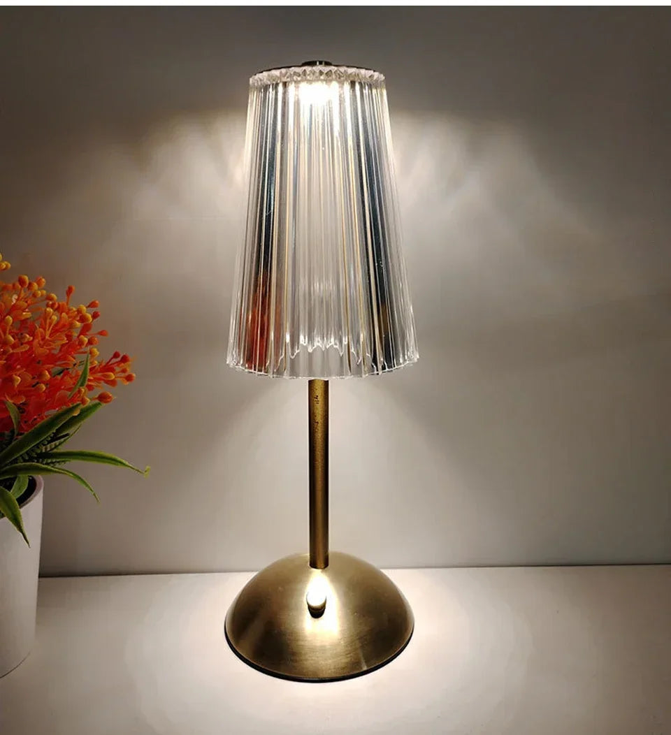 LED Touch Sensor Table Lamp – Dimmable, Rechargeable Wireless Night Light for Bedroom & Bar