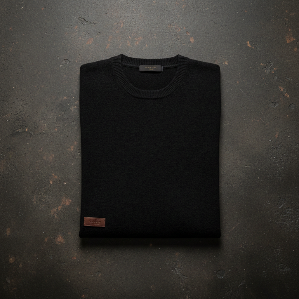 Black cashmere sweater