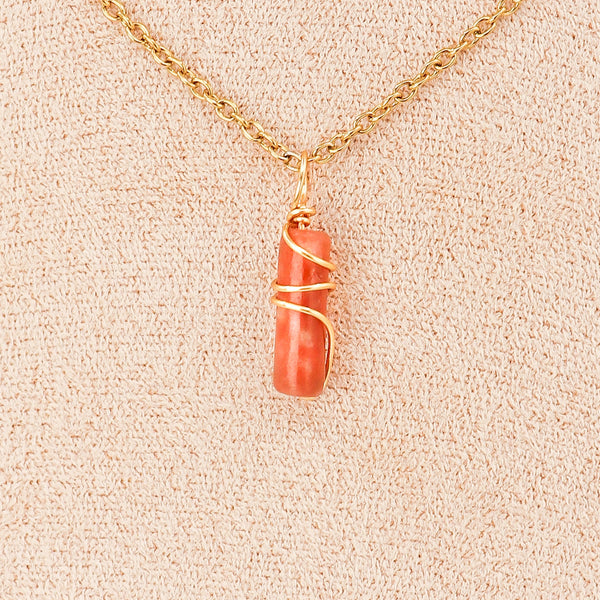 Plum Blossom Jade Mini Pillar Pendant