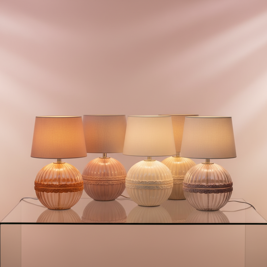 Macaron Stained Glass Table Lamp – Handmade, E27 Bulb, Trichromatic Dimming, Bedroom Decor