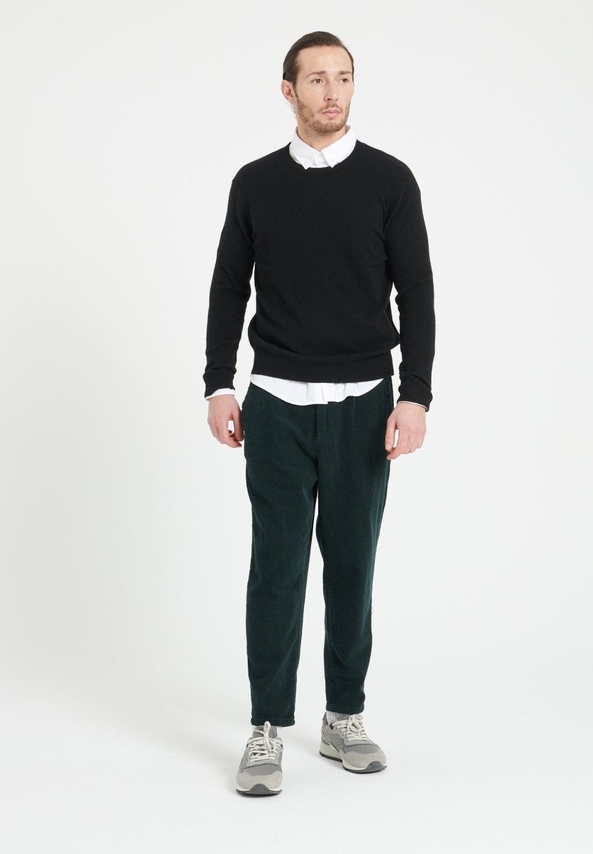 Pull col rond homme en cachemire noir - LUKE 2-0