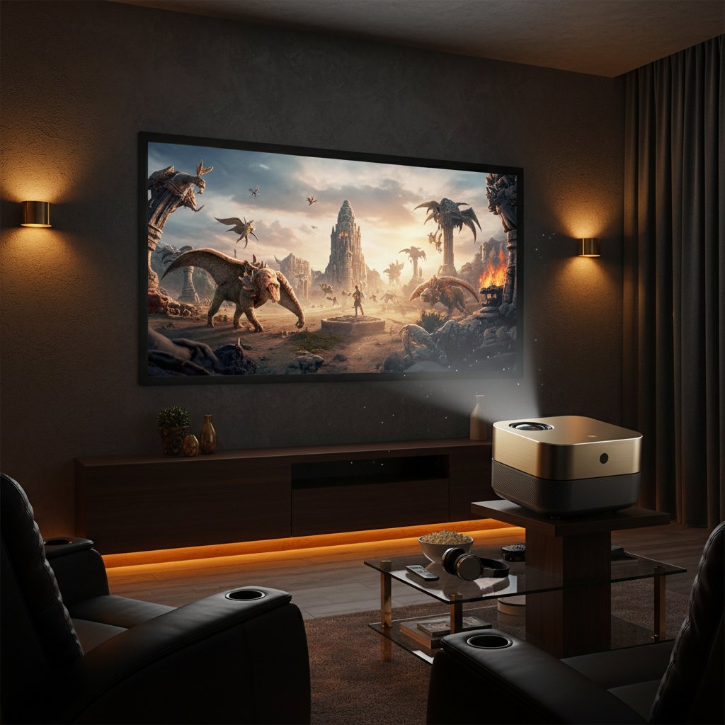 Mini Projector Cinema - Amber & Gold
