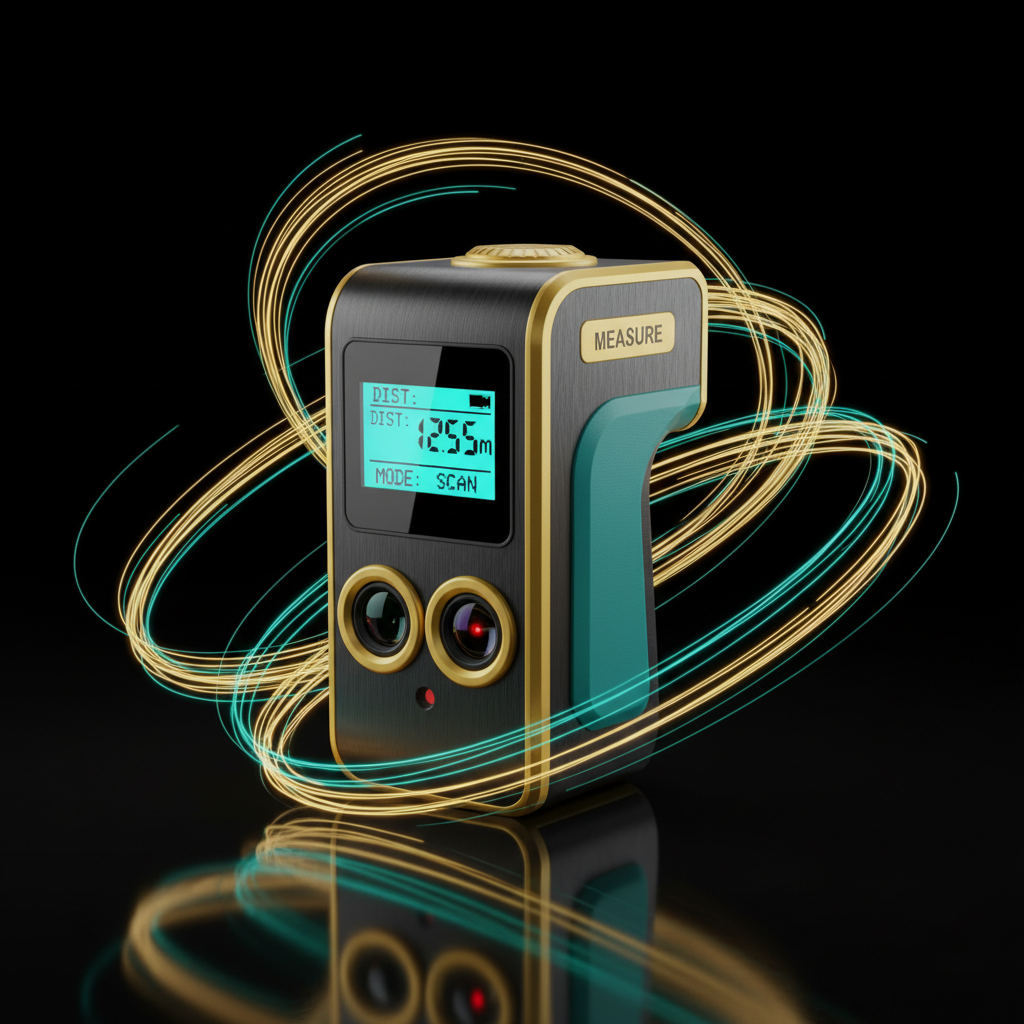 Rangefinder Front - Teal & Gold