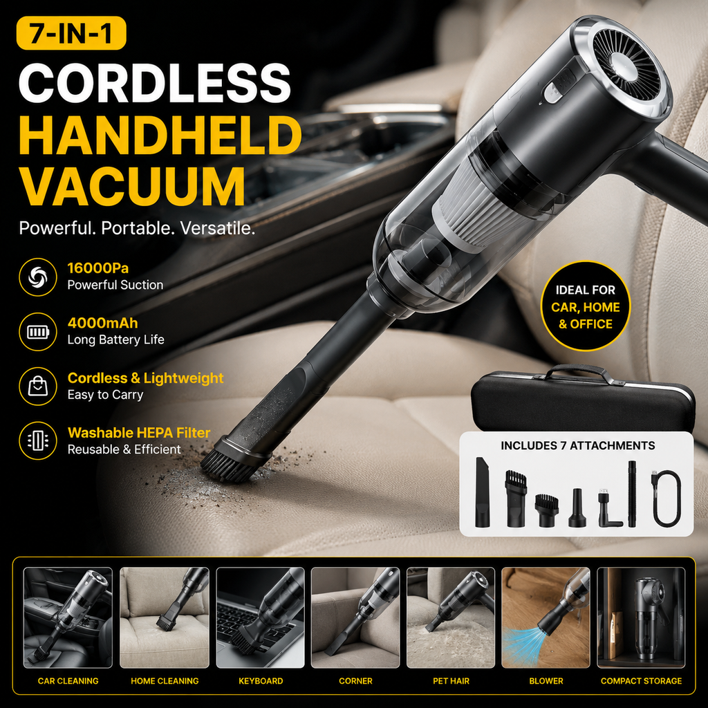 7-in-1 Cordless Handheld Vacuum