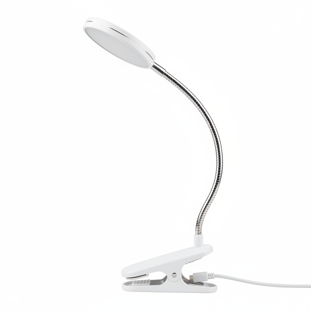 Flexible USB Clip LED Lamp – 360° Gooseneck, Eye-Friendly Reading Light for Desk & Bedside