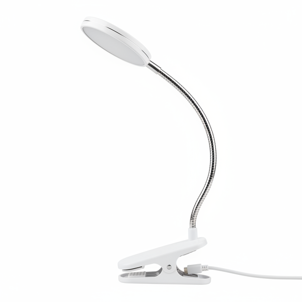 Flexible USB Clip LED Lamp – 360° Gooseneck, Eye-Friendly Reading Light for Desk & Bedside