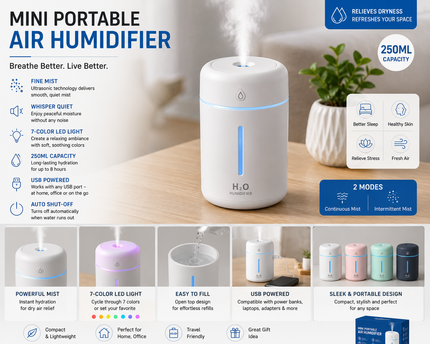 Mini Portable Air Humidifier
