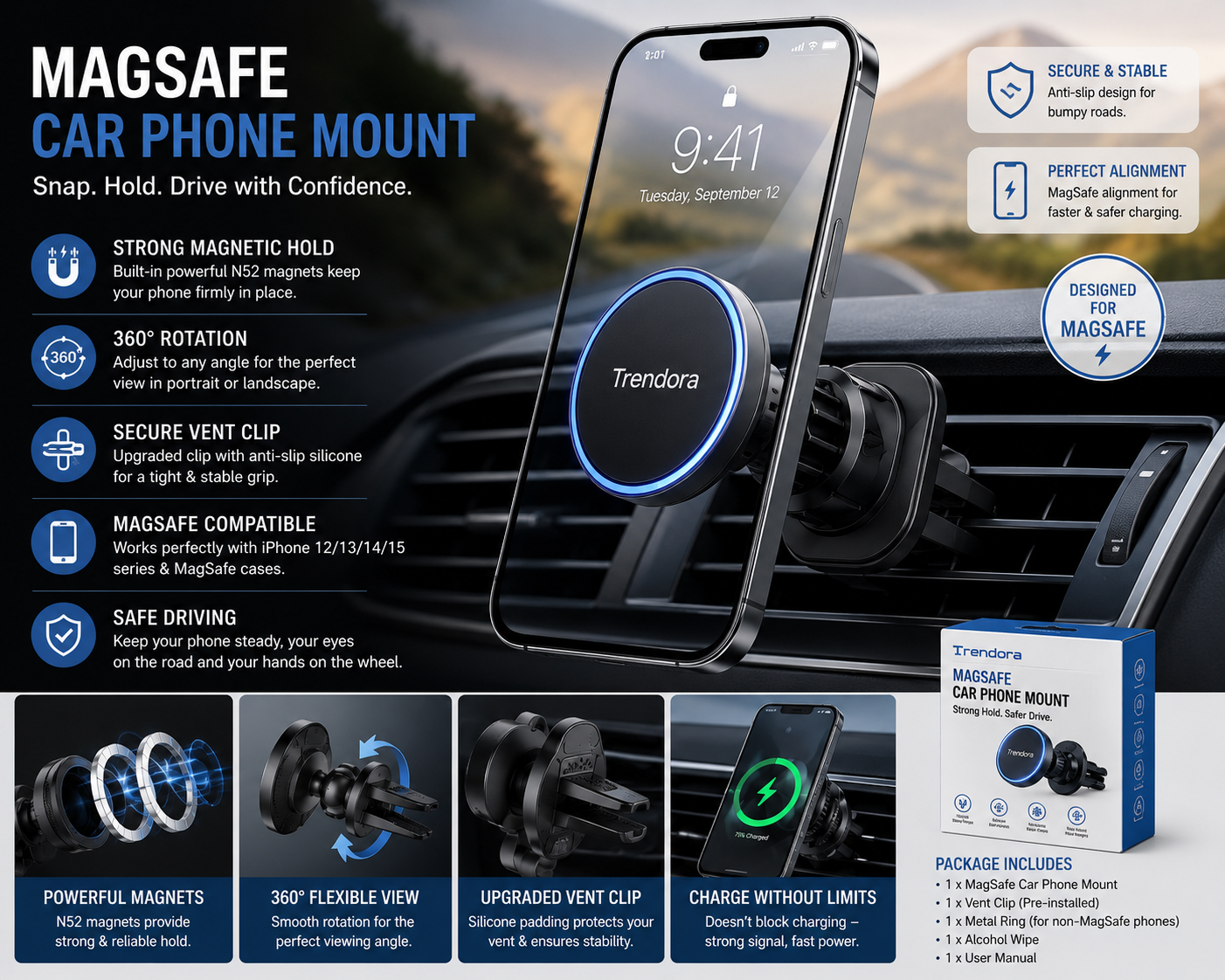 MagSafe Car Phone Mount