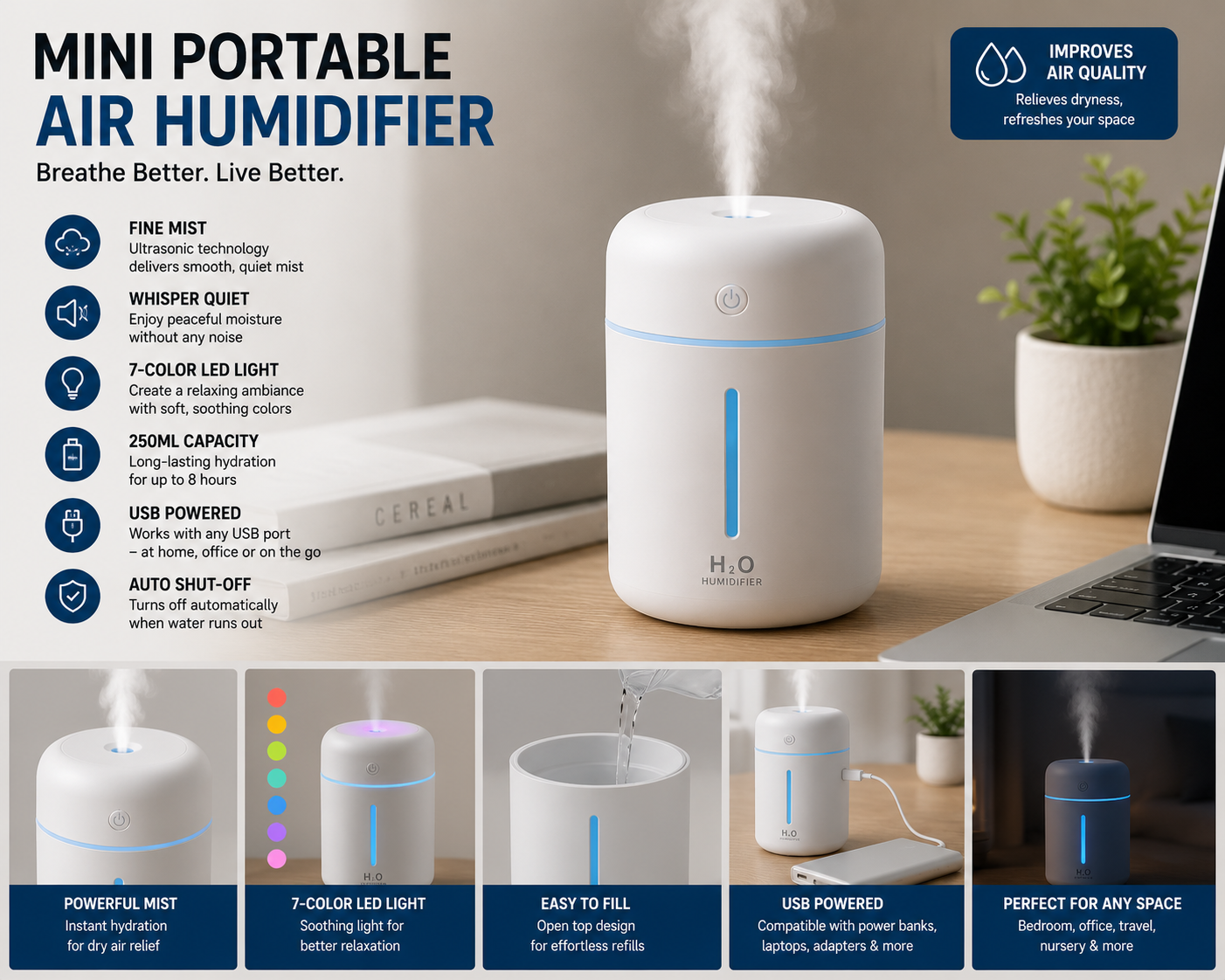 Mini Portable Air Humidifier