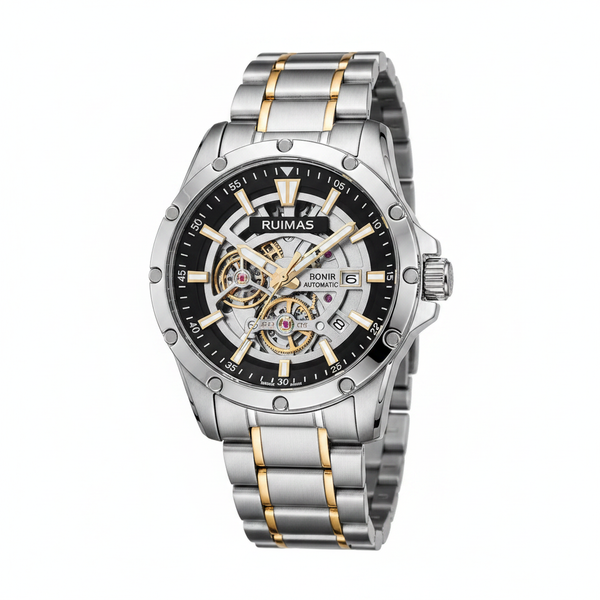 RUIMAS Men’s Automatic Watch – Stainless Steel, 5ATM Waterproof